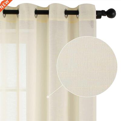 Cotton Linen Tulle Curtain For Living Room Sheer Window Curt