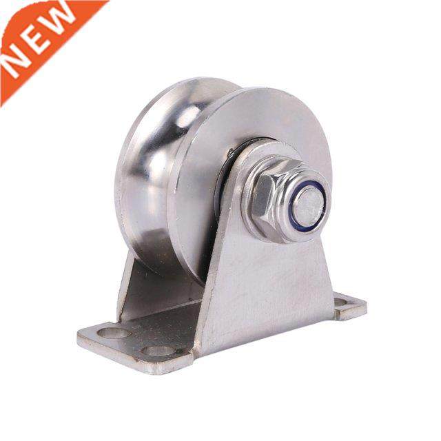 1Pack U-Type Stainless Steel Pulley Block Mute Bearings Groo