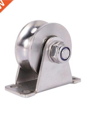 1Pack U-Type Stainless Steel Pulley Block Mute Bearings Groo