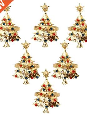 6Pcs Christmas Napkin Button Napkin Ring Napkin Ring Cloth R
