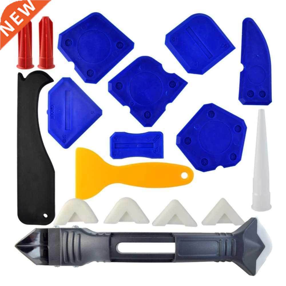18 Pieces Caulking Tool Kit, Wobe 3 in 1 Caulking Tools Sili