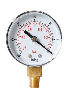 52mm -1/0 Bar -30 Hg 1/8 BSPT Bottom Connection Monitor Vac