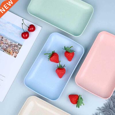 Rectngulr Pltter Whet Strw Dinner Plte Te Cup Sucer