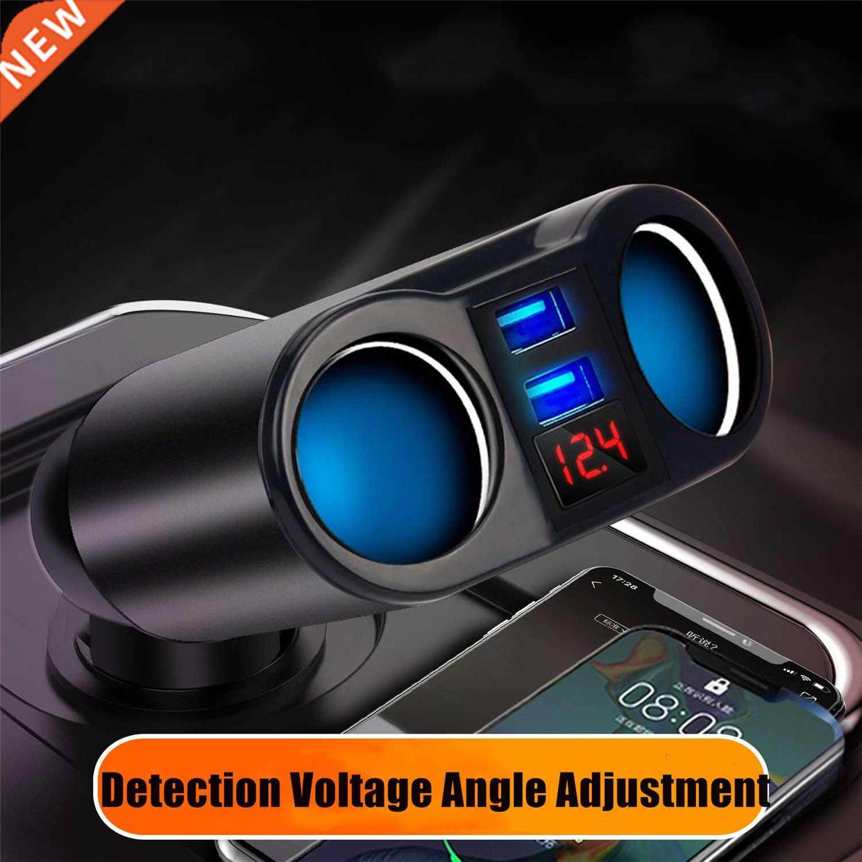3.1A Dual USB Car Charger 2 Port LCD Display 12-24V Cigarett