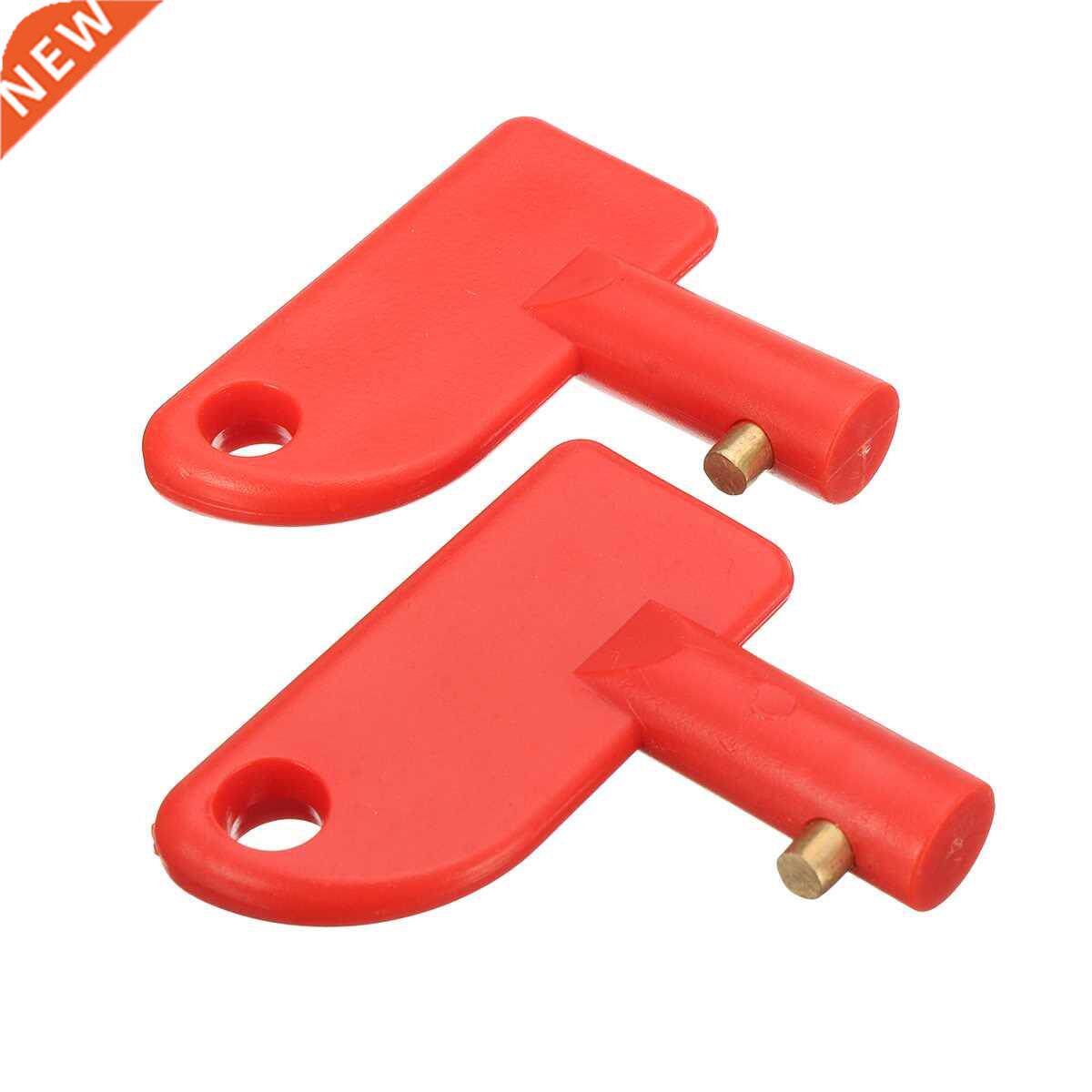2x Red Mini Battery Cut Off Kill Isolator Switch Spare Keys