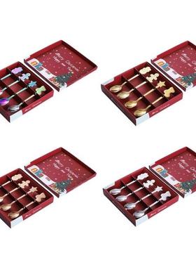 4 PCS Christmas Spoons Christmas Stirring Spoon Creative Sta
