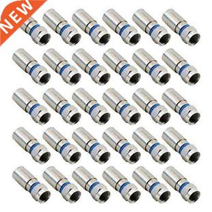 Connector Coaxial RG6 Suitable Plug Adapter 30PCS Cable