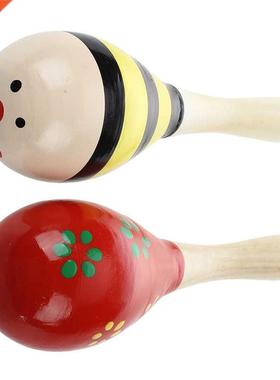 2 X Wood Maracas Musical Instrut Toy Kids