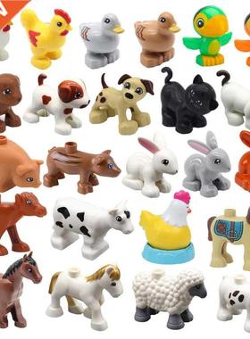 Big Size Building Blocks Animal Accessories Farm Figures Pig