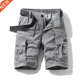 2022 New Mens Summer Cotton Army Tactical Cargo Shorts Fashi