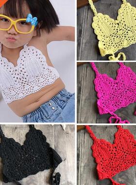 2021 kids swimwear for girls Crochet Straps Bikini Top Baby