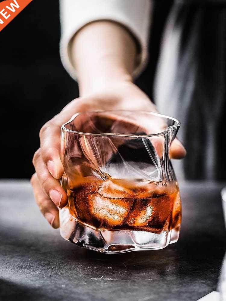 Whisky Glass Crumple Whiskey Tumbler Glasses Irregular Folds