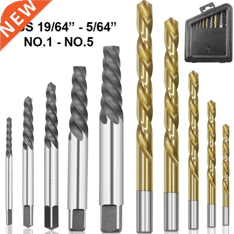 10pcs Screw Extractor Coalt Left Hand Drill it set roken