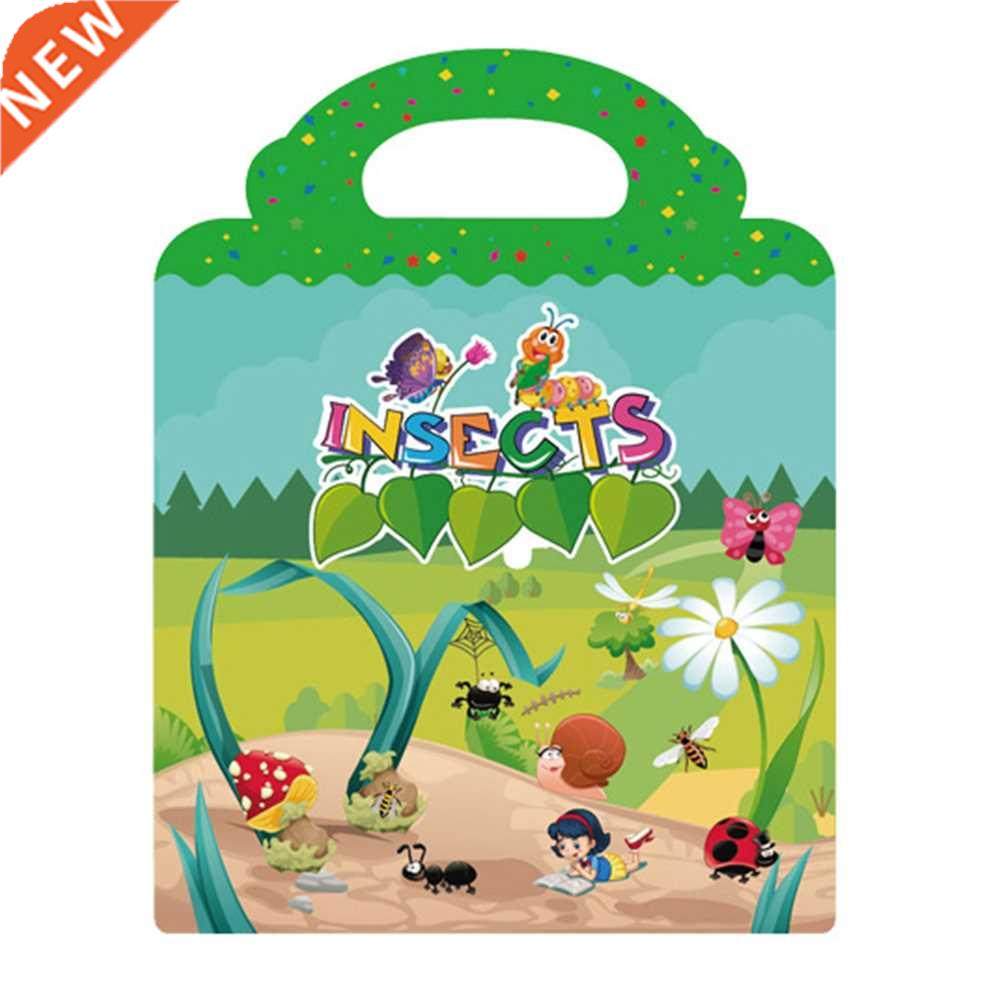 Reusable Children Stickers Books Funny Puzzle Games DIY Lear