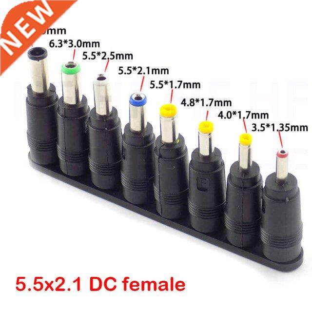 8pcs Male to Female DC power adapter 5.5X2.1mm Jack Plug lap