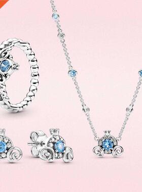 925 silver Earrings Pumpkin Car Crown series Necklace silver