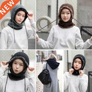 Hat Cap Knitting Yarn Woollen Knitted Keeping Warm Neck