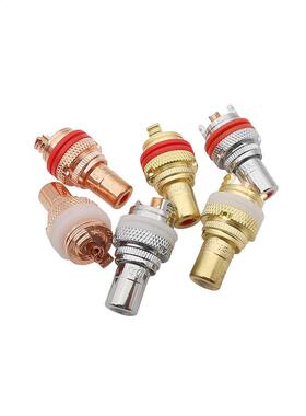 RCA Female Socket Chassis CMC Connector Rhodium Plated Coppe