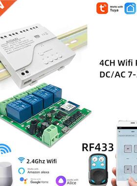 Smart Wifi Motor Switch Module,4CH DC 12V 24V 2V,RF4 Radi