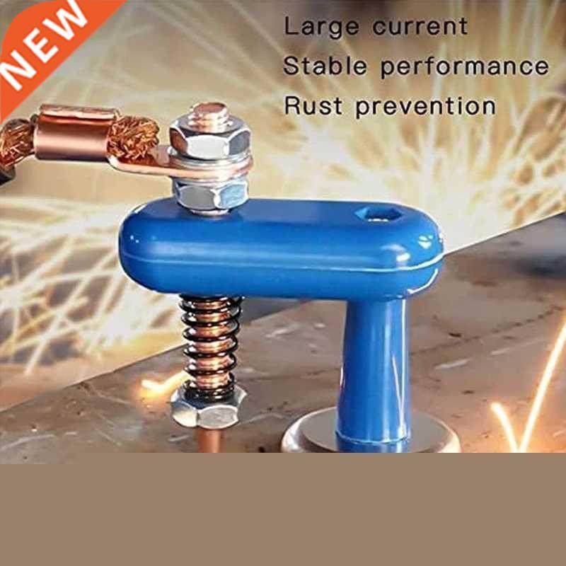 welding support clamp attached to metal poles/struts/ railin