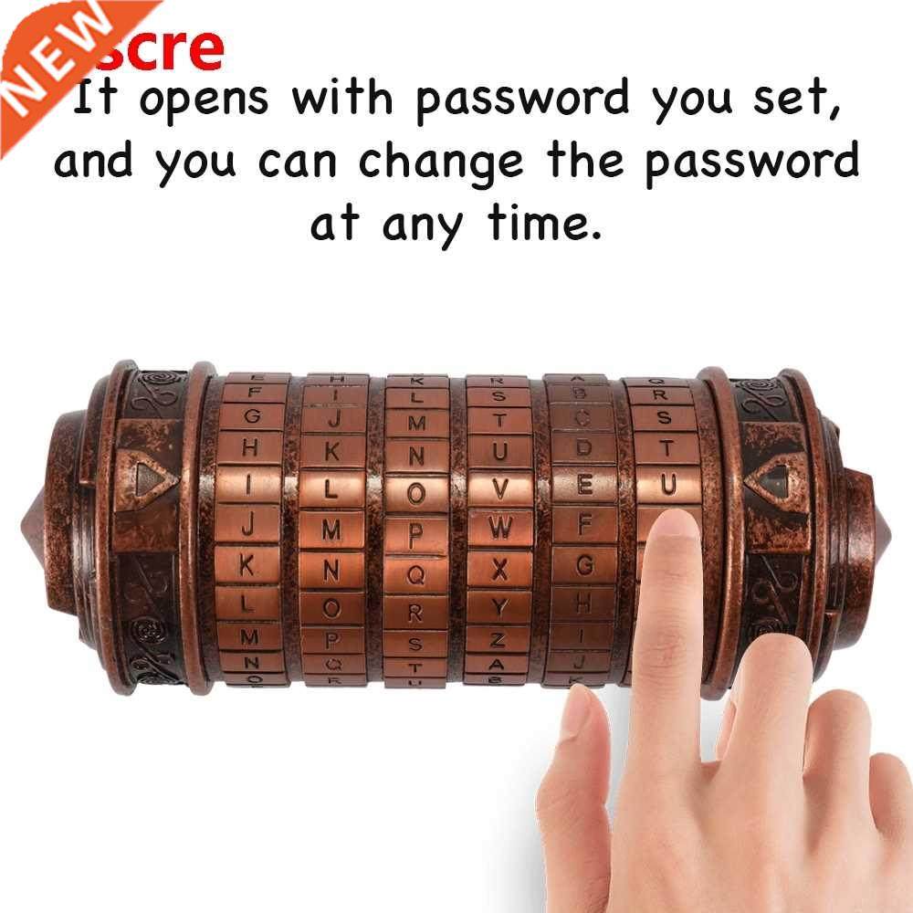 Retro Birthday Valentine Gift Box Cylinder Lockbox Da Vinci