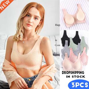 Dorpshipping 3PCS/lot Latex Plus size Latex Bra Seamless Bra