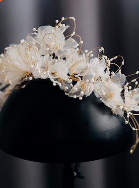 Wedding Hair Accessories Pink Flower Floral Headbands Hairba