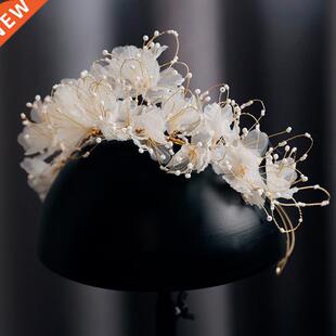 Wedding Hair Accessories Pink Flower Floral Headbands Hairba