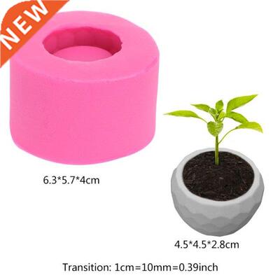 3D Concrete Planter Cactus Cement Silicone Mold DIY Clay Cra
