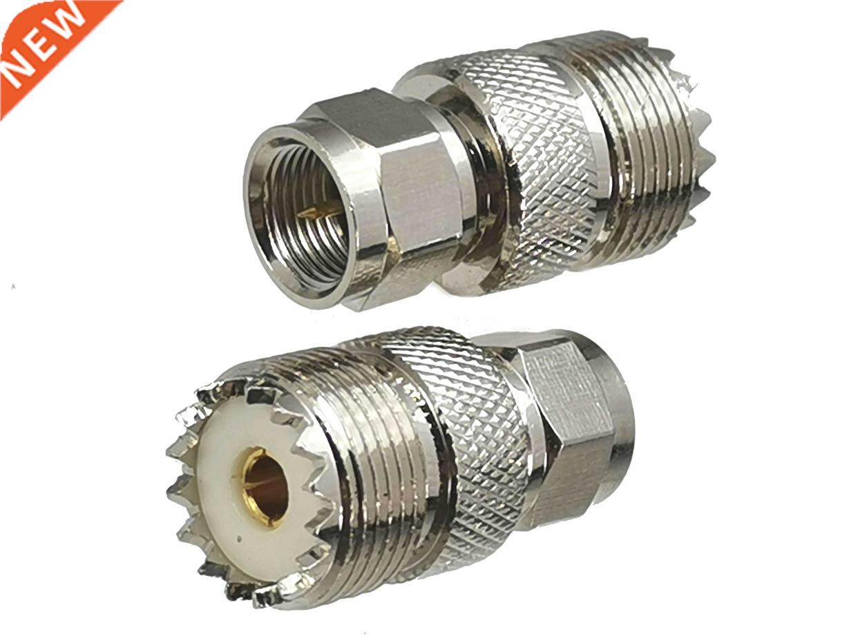 1pcs Connector Adapter UHF SO239 Female Jack to F TV Male Pl