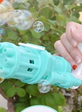 Kids Autoatic Gatling Bubble Guns Toy 8Holes Electric Soap