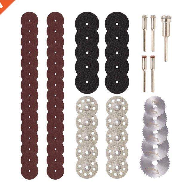 60Pcs Cutting Wheel Set 1/8 inch Shank Diamond Cutting Wheel