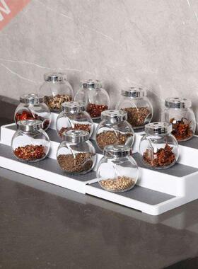 Tier Spice Rack Expandable Step Shelf Cabinet Waterproof K