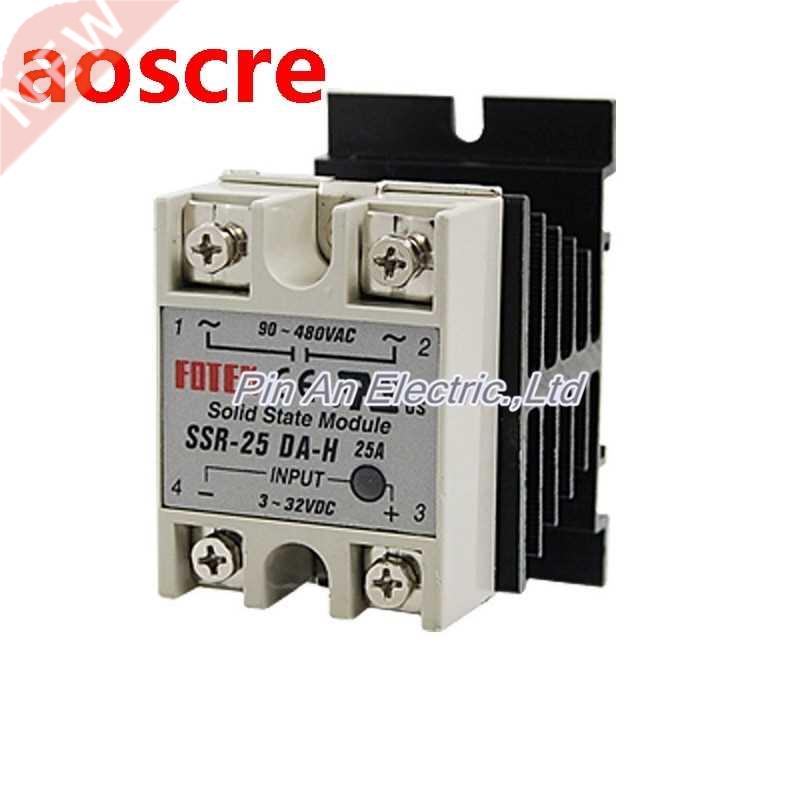 Single Phase Solid State Relay SSR 25DA 25A 3-32V DC / 90-48