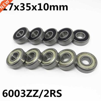 2Pcs High quality 6003ZZ 6003-2RS ball bearing 17x35x10 mm d