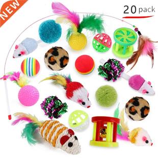 Pack Pet Cat Kitten Combination Variety Toy Set Toys