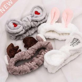 Warm Hair Bow Fleece Coral Soft Hairbands Holder Face Wash