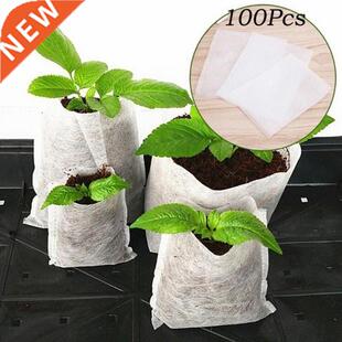 100pcs Biodegradable Nursery Plant Grow Bags Non-woven Fabri