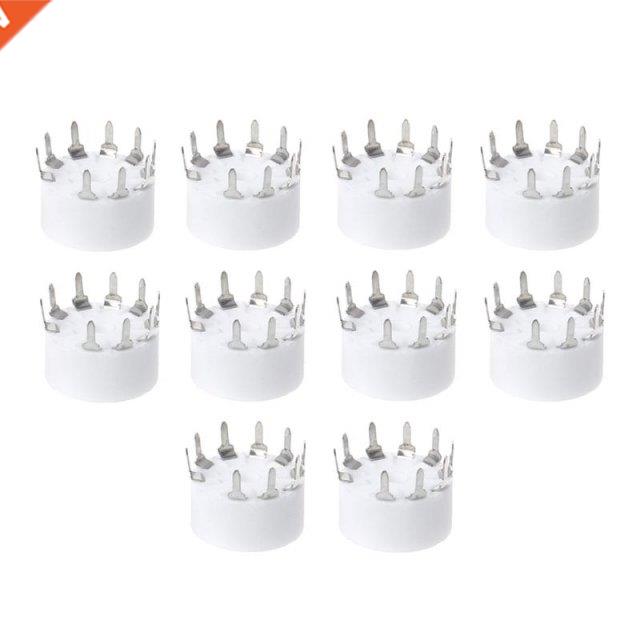 2021 New 10pcs 9-pin Outlet Electronic Tube Ceramic Sockets