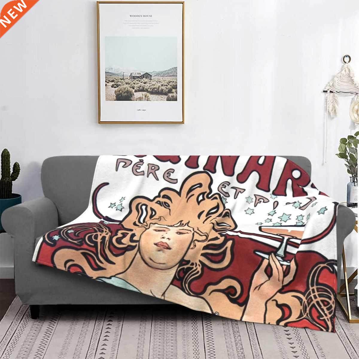 Champagne Ruinart Blanket Wine Party Plush Warm UltraSoft Fl