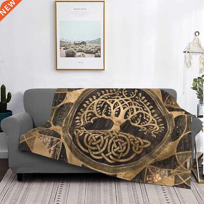 e Of Life Yggdrasil Blanket Viking Norse Celtic Winter Bedsp