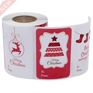 Stickers 250 santa Gift cartoon roll Tag per Christmas pcs