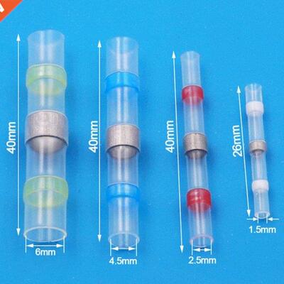 100pcs Heat Shrink Butt Crimp Connector Waterproof Solder Se