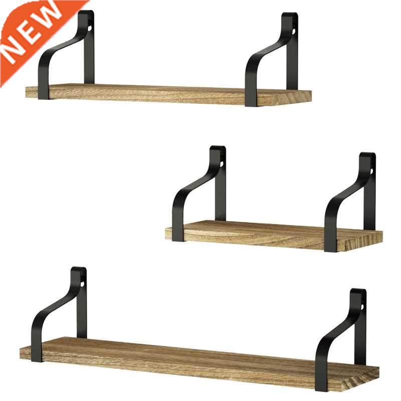 3 Piece Floating Shelf Wall Hanging, Wooden Wall Storage She