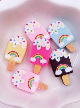 New 20pcs Resn Colorful Ranbow Popscle Flatback Fgurnes