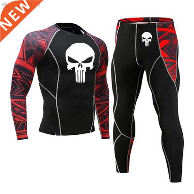 Men's Thermal Shirt Pants Long underwear Set Compression Spo