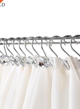 12pcs Rhinestones Glide Rings Curtain Hooks Fashion Durable