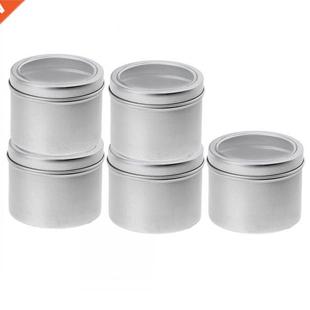 Tin Jars Round Pcs Containers Aluminum Cosmetic 100ml