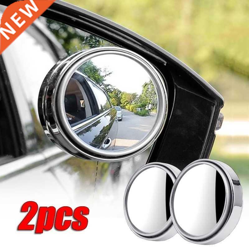 2 Pcs C Round Frame Convex Blind Spot Mirror Wide-angle 36