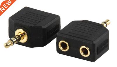 .5mm Plug to 2 x .5mm Jack Splitter Adaptor,Gold Plated.Ne